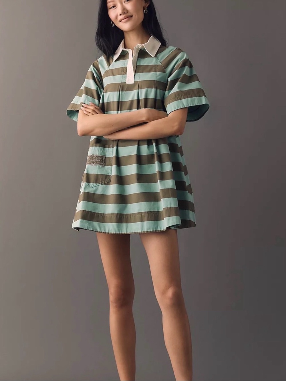NWT Damson Madder Maggie Striped Mini Dress - Anthropologie Size 4
